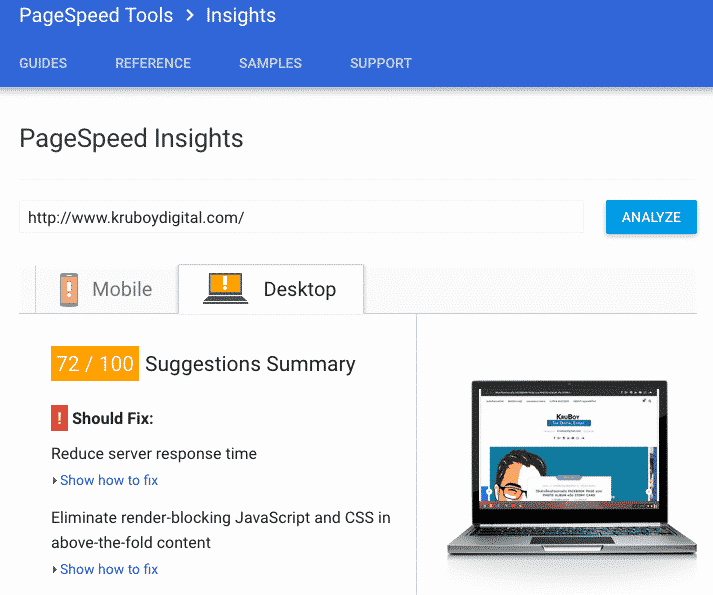 SEO Google PageSpeed Insights