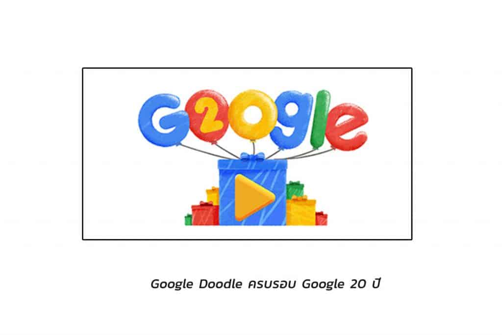 Google Doodle ครบรอบ Google 20 ปี