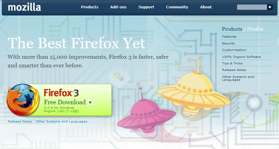 Mozilla Firefox 100 ล้านดาวน์โหลด