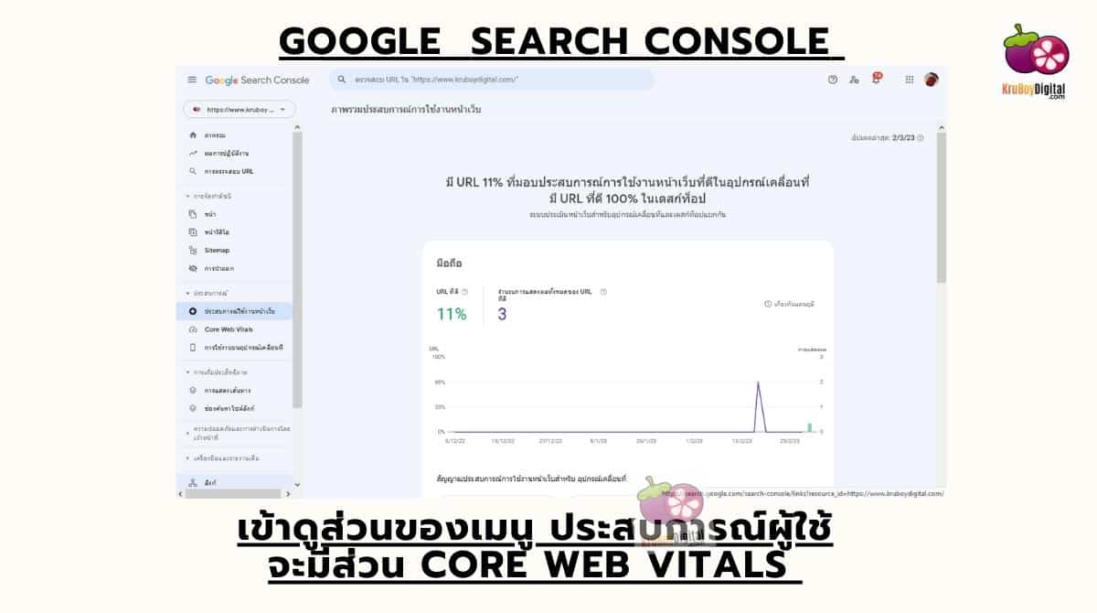 Google Search Console for Core web vitals